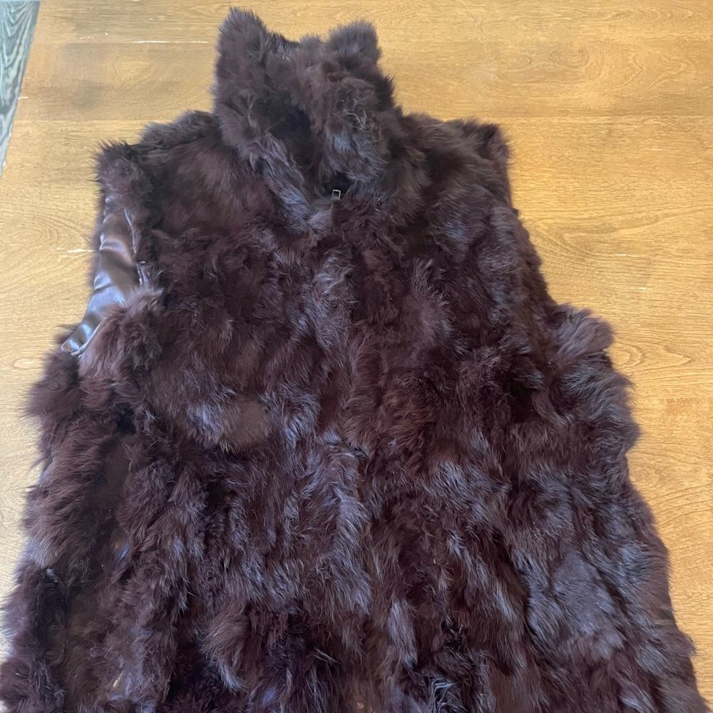 Real rabbit fur, Surell vest, Women’s S/M- brown